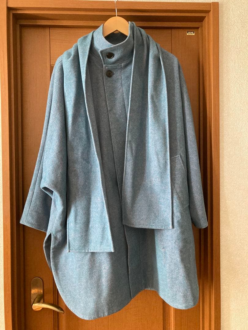 サイレント　川口春奈着用　スタンドカラーポンチョコート