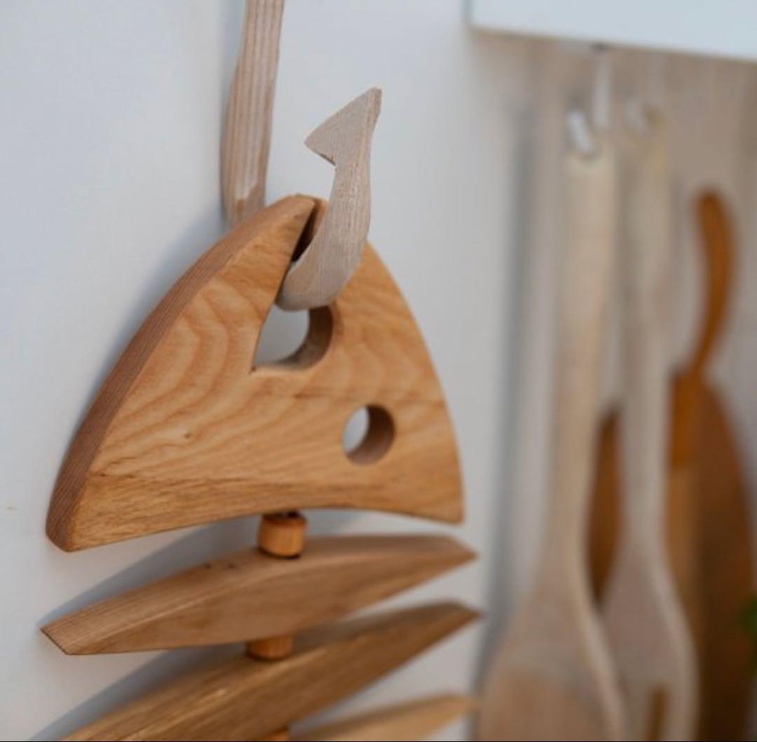 ［釣り針フック付］北欧　鍋敷き スカンジナビスク　ヘムスロイド　魚　トリベット