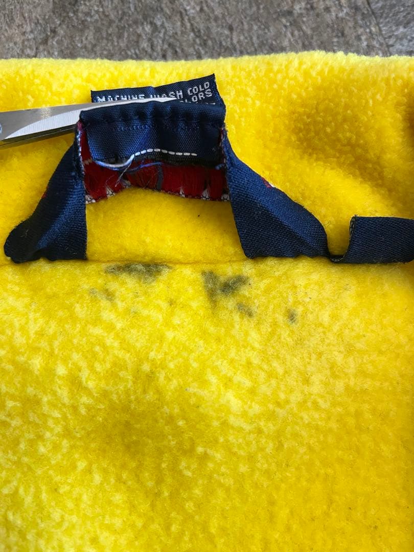 90s POLO SPORT ポロスポーツ フリースベスト イエロー XL