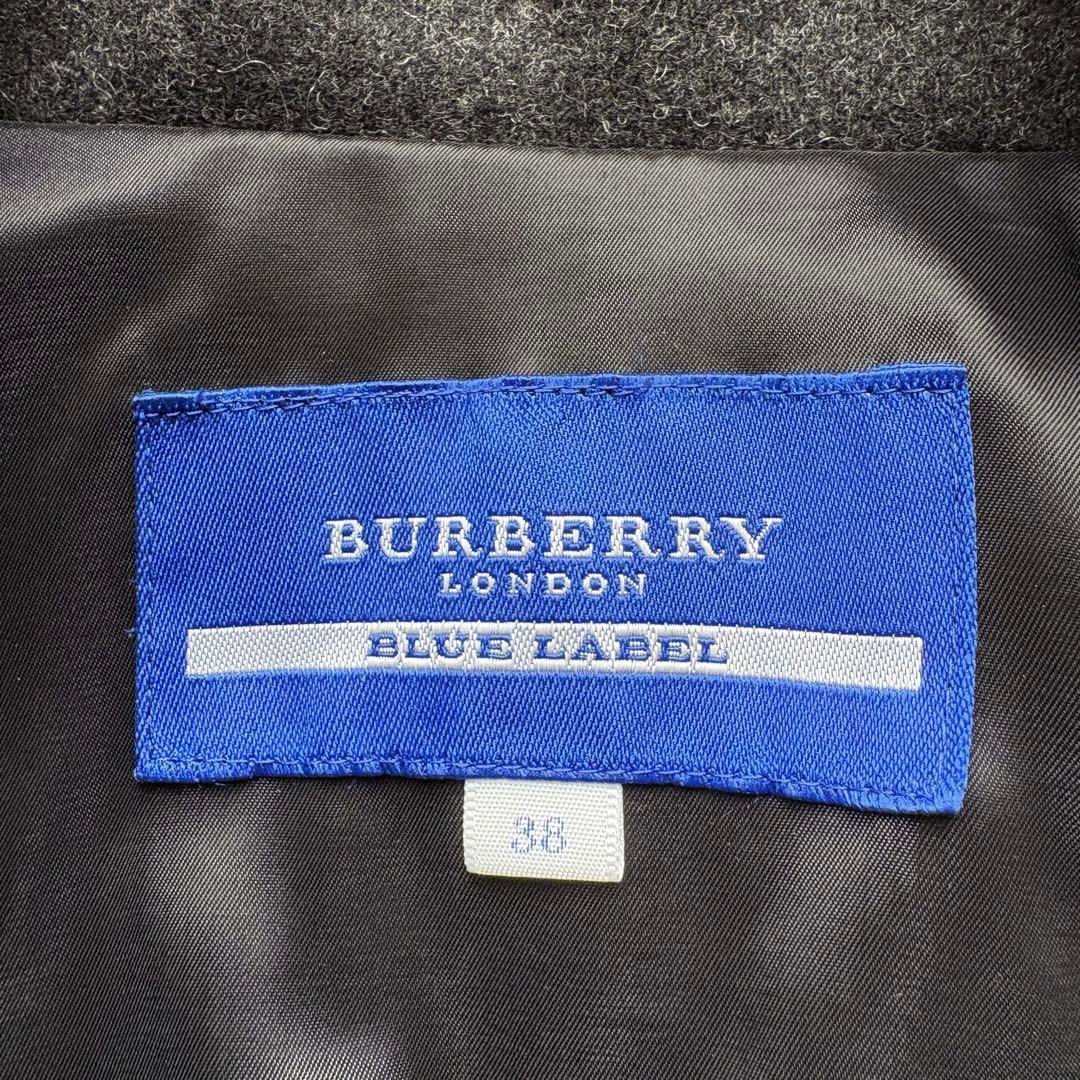 バーバリー テーラードジャケット 38 バーバリーチェック 金属ボタン ウール