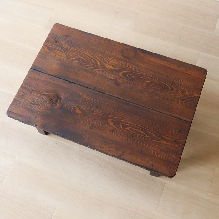 アンティーク 引き出し2杯 スギ材 文机 古家具 無垢材 ダークブラウン