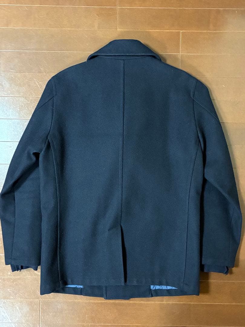 2006年STUSSY GOREウィンドストッパーPコートL濃紺 金ボタン