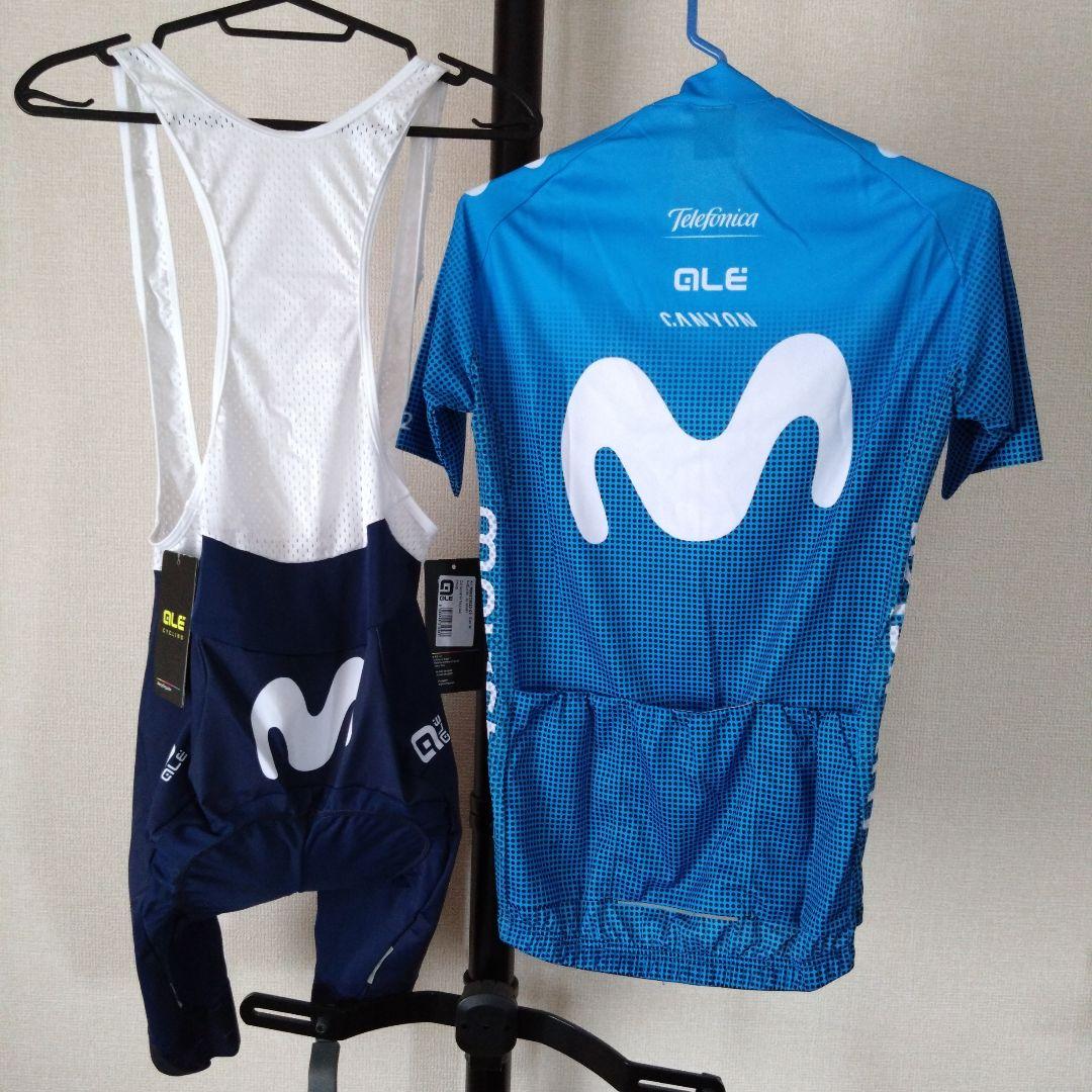 【新品未使用】movistarサイクルジャージとビブショーツのセット Mサイズ