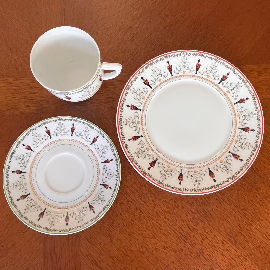 【レア美品】ベルナルドリモージュ★兵隊さんとクリスマスツリー★トリオパターンB