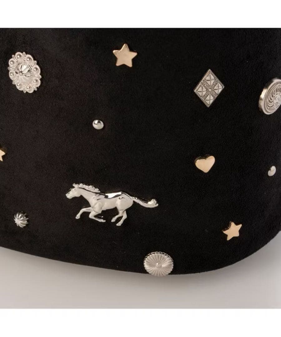 【kakatoo カカトゥ】スエード調スタッズドロストバッグ【美品】