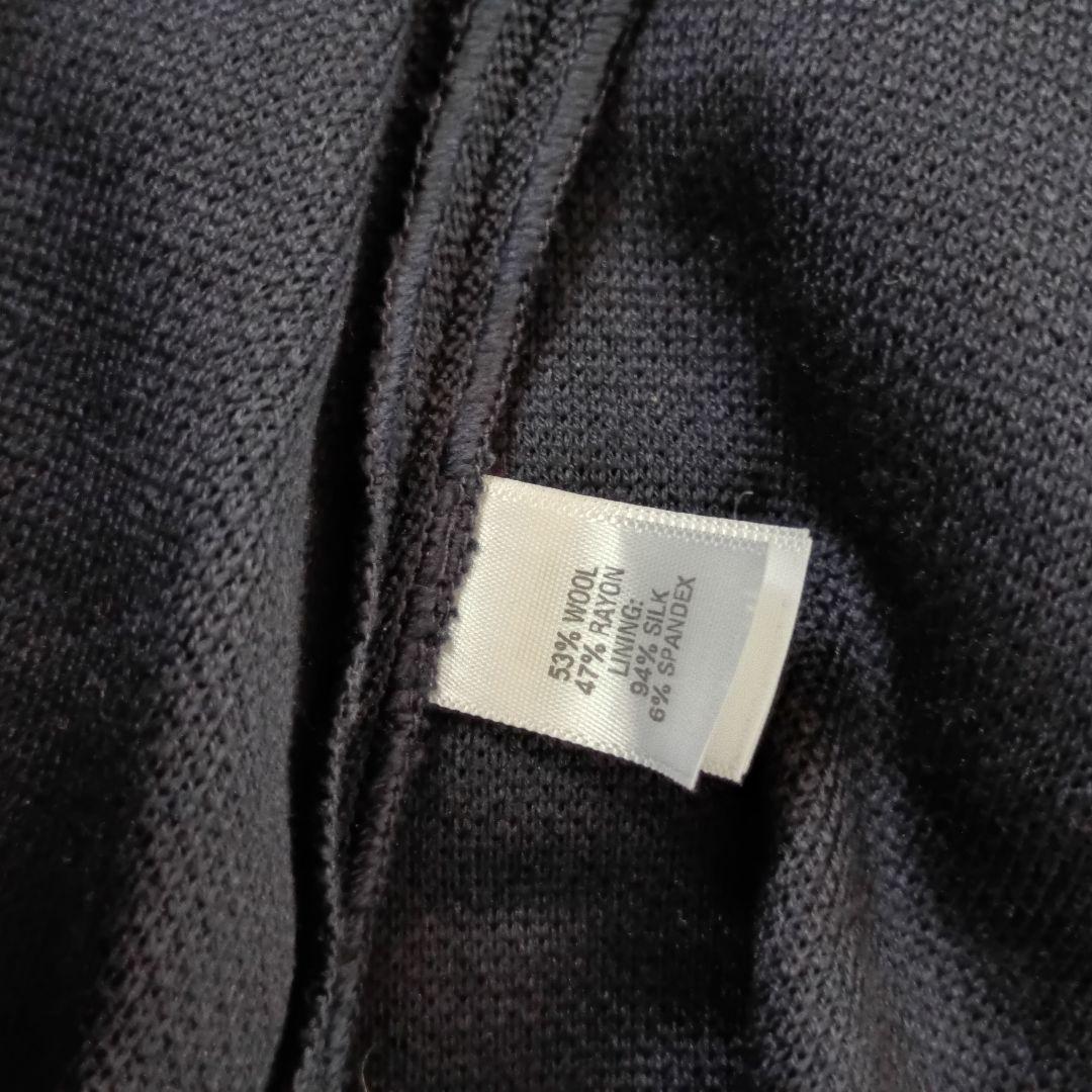 美品 セントジョン ナポレオン ジャケット パール ウール シルク ネイビー S