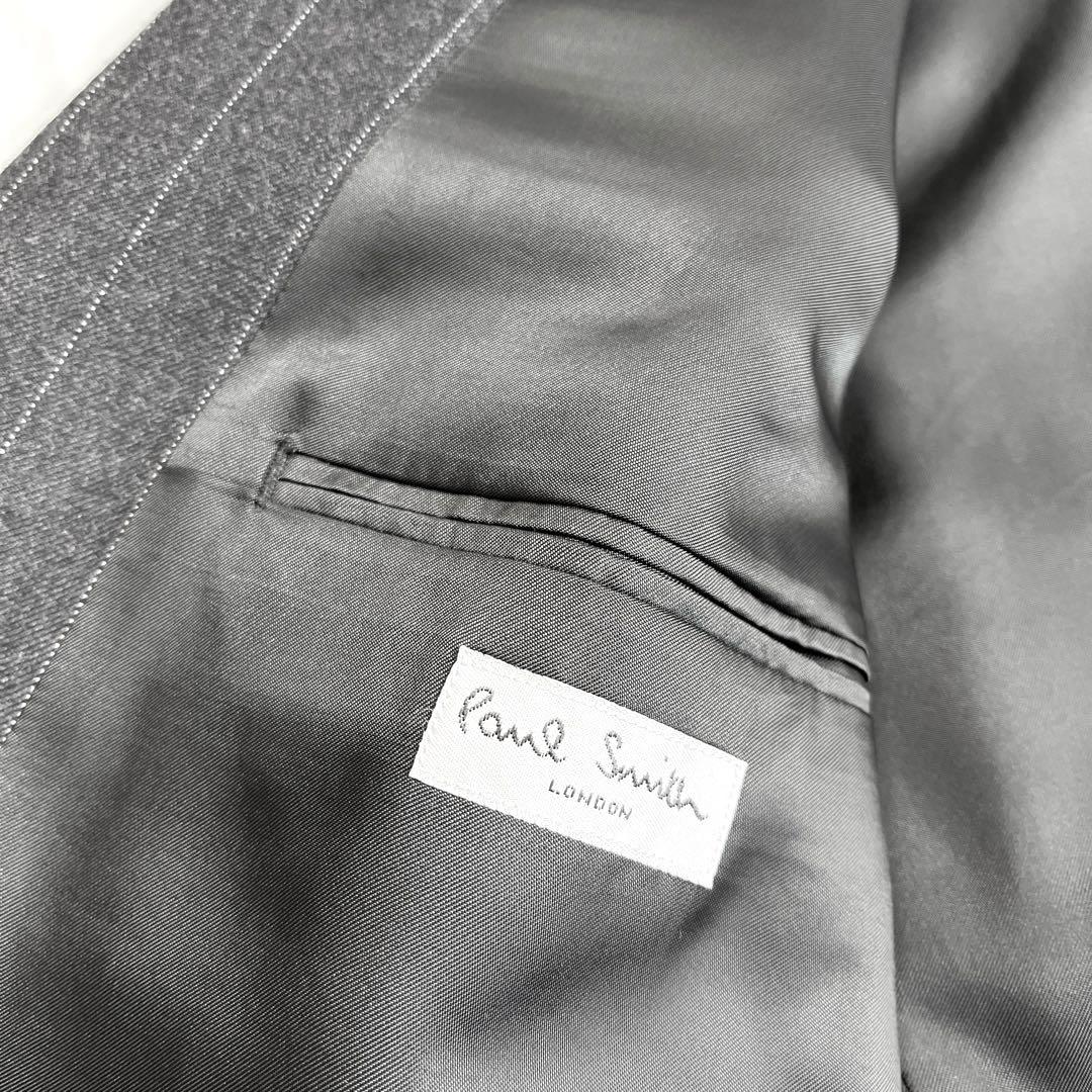 r1105-8Paul Smith ストライプダブルブレストスーツセットアップL