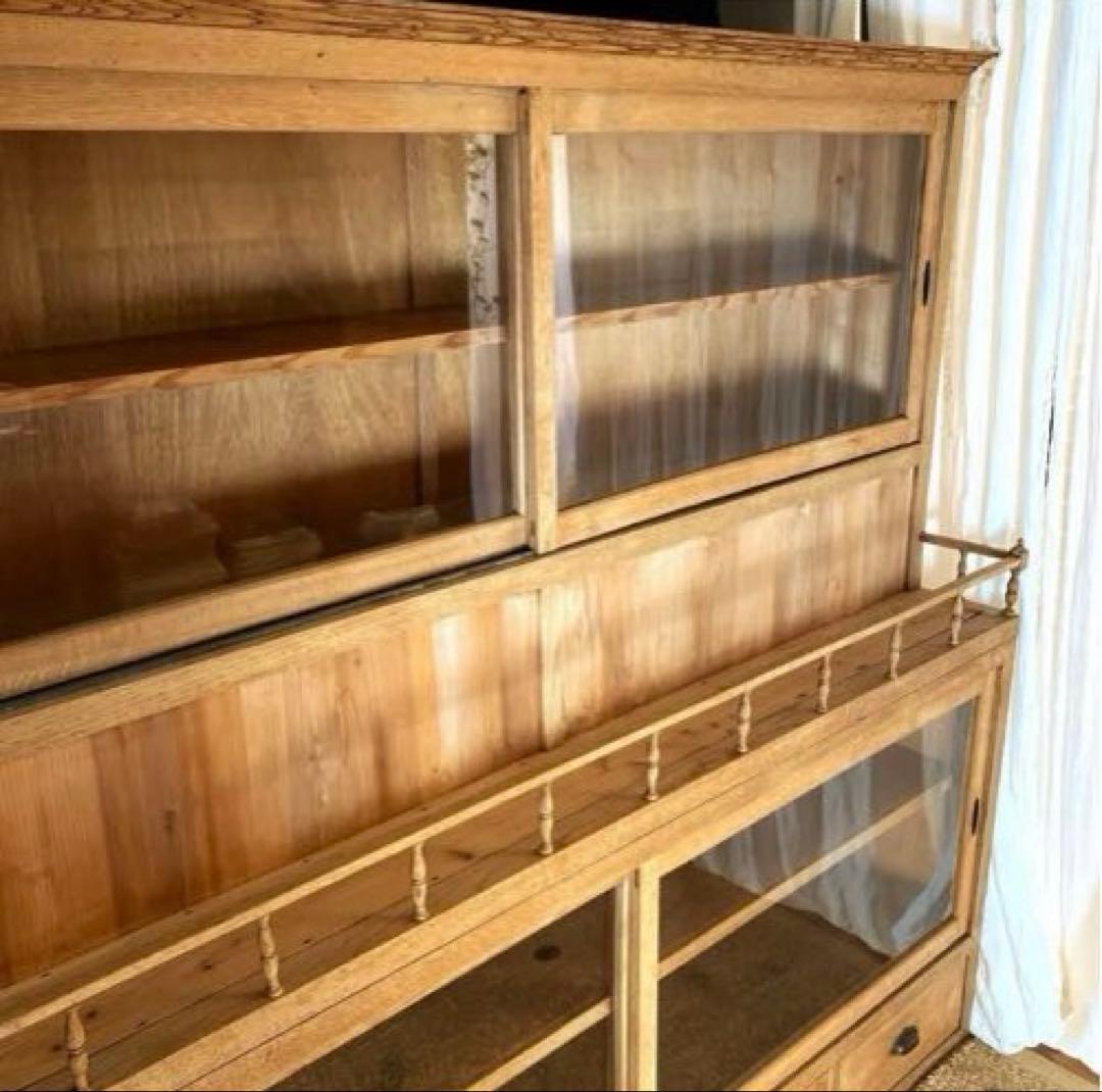 水屋箪笥　キッチン収納　食器棚　 収納棚　店舗什器　古家具　水屋家具　引き出し