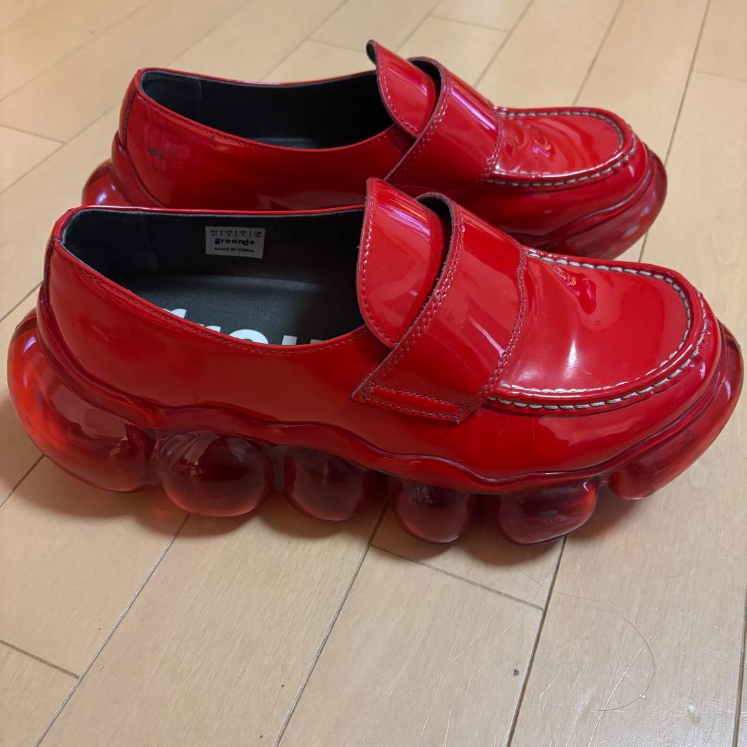 grounds ローファー 赤 26cm