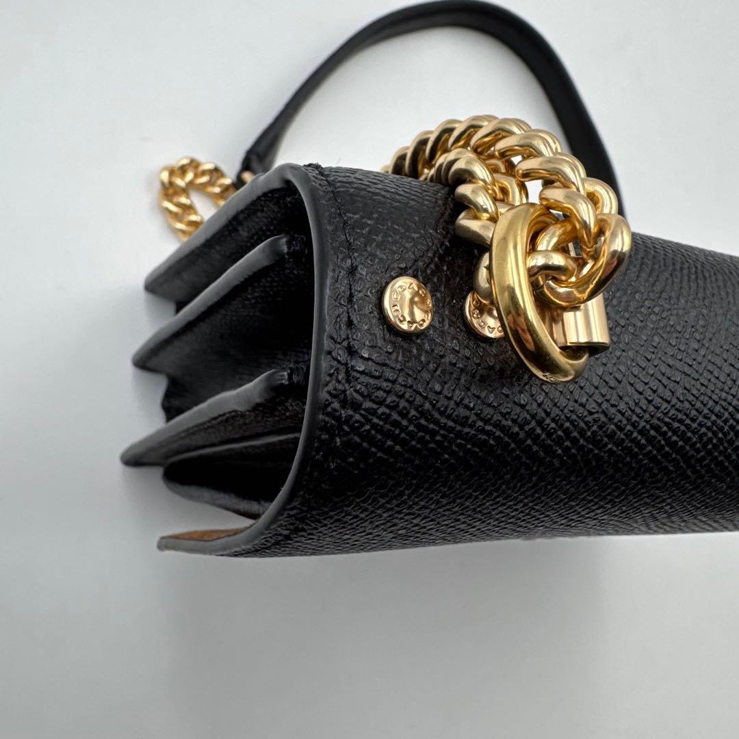 極美品✨COACH チェーン　ショルダーウォレット　ブラック　レザー　3way