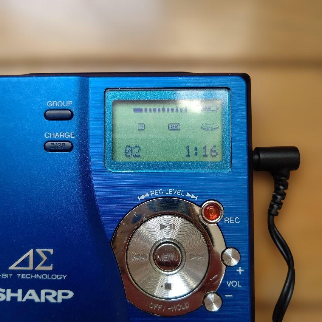 SHARP 1bitポータブルMDレコーダー MD-DR77-A