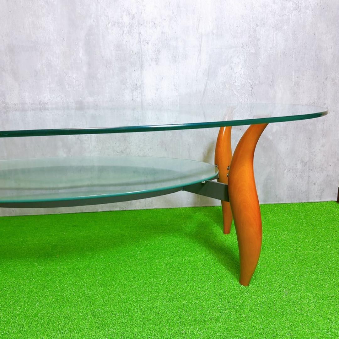 ACTUS アクタス porada ポラダ ガラステーブル　楕円形