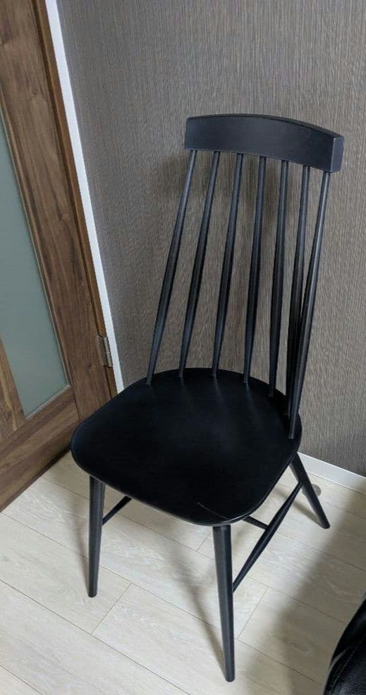 梱包・発送たのメル便　UNICO　コトナ　ダイニングチェア　ブラック　黒　　②