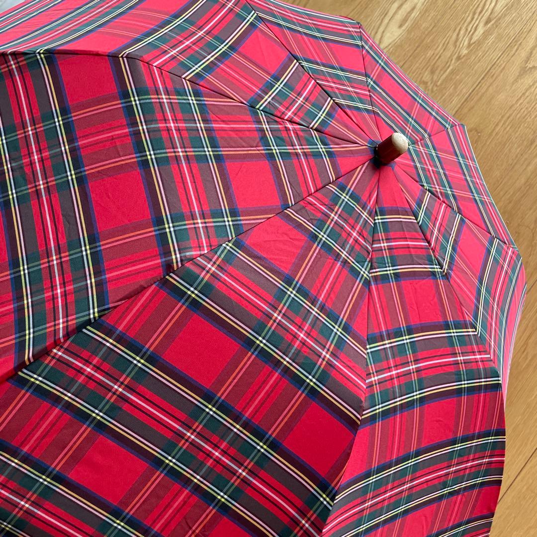 トラディショナルウェザーウェア折りたたみ傘晴雨兼用*タータンチェック