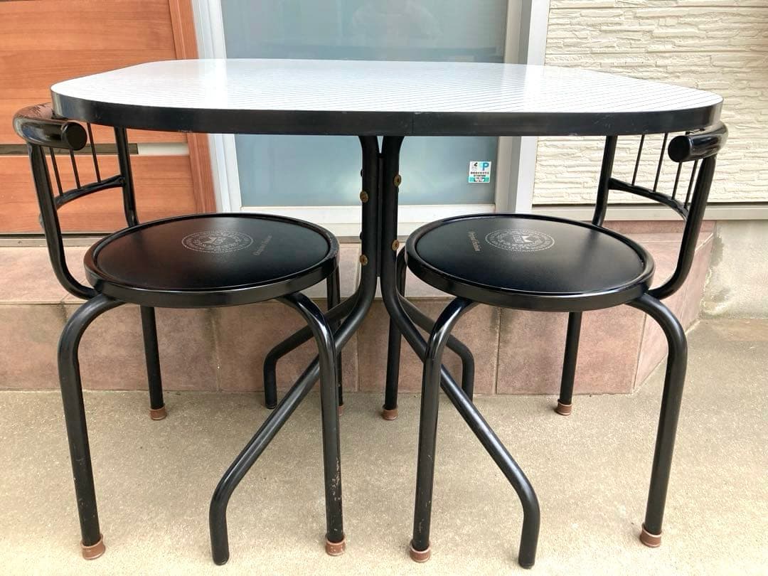 80年代 ビンテージ COAT 2人掛け ダイニングテーブル 昭和 旧車 当時物