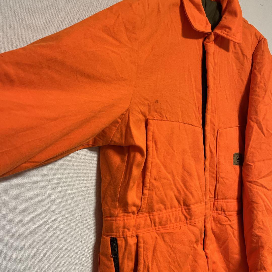 家*猫様 USA製 Duxbak 中綿 ツナギ 防寒 オレンジ XL 90s ビ