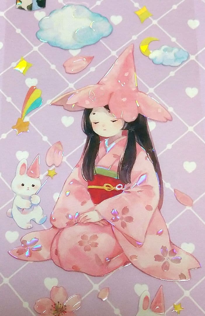 ✩のこり２✩J784▶甜妹魔法师(贝壳光)欣甜切り売り海外人物マステ女の子苜暖