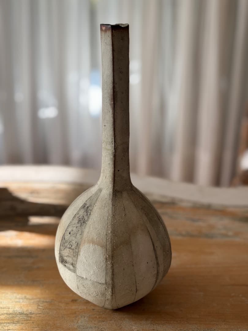 新年お値引き　菊地勝　Masaru Kikuchi　花瓶　花入　陶芸作品