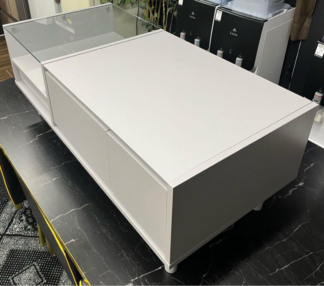 LOWYA（ロウヤ）ドレッサーテーブル 収納付き　ミラー付き　ローテーブル