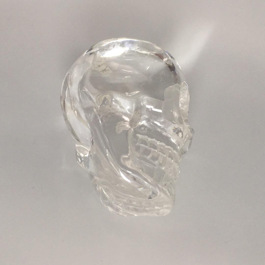 【美品】 水晶 水晶ドクロ パワーストーン 厄除け 魔除け クリスタル