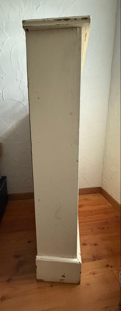 フランスアンティーク　木製ペイントブックシェルフ5段