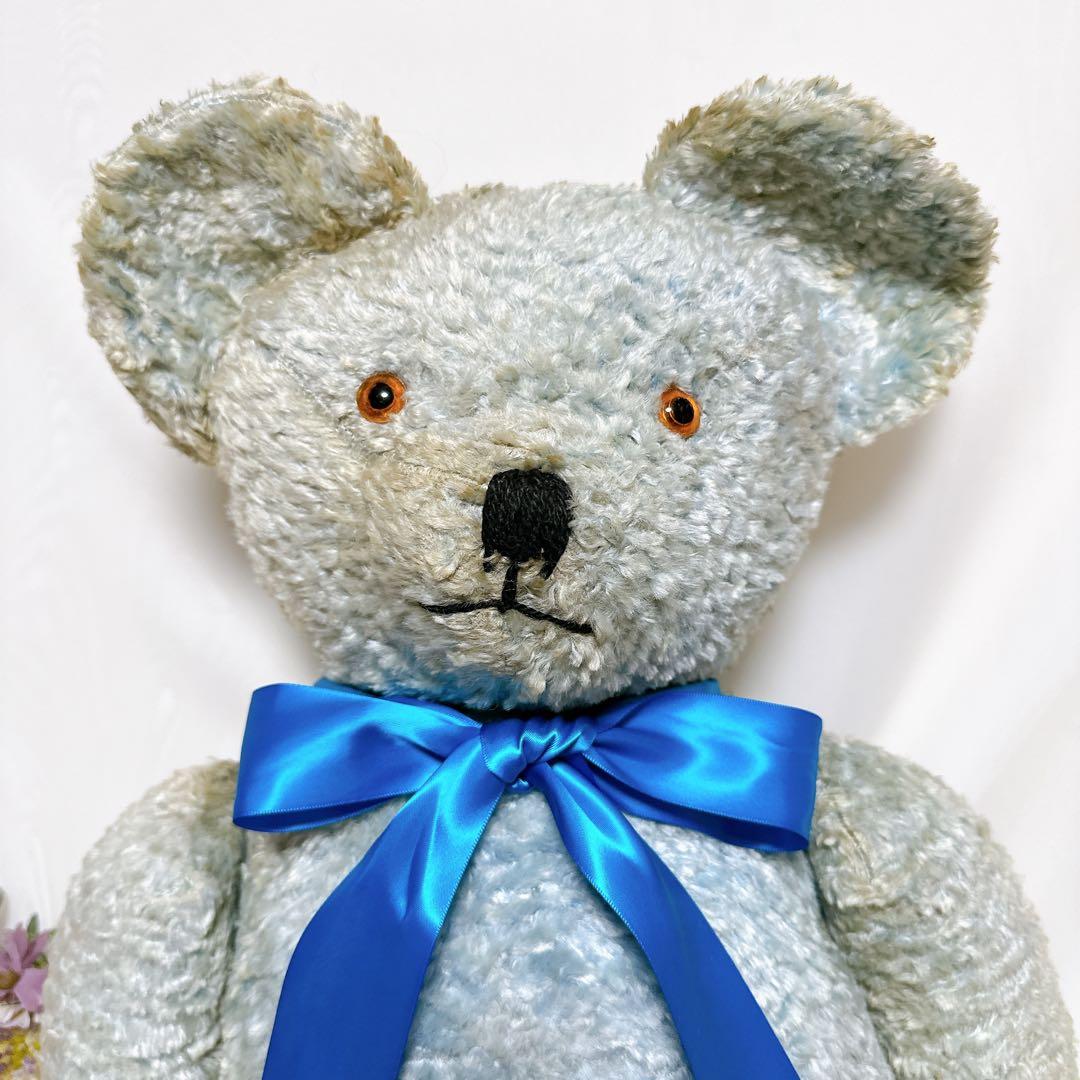 2/18 チャーリー様　✨レア✨❤️特大❤️ブルーのアンティークベア