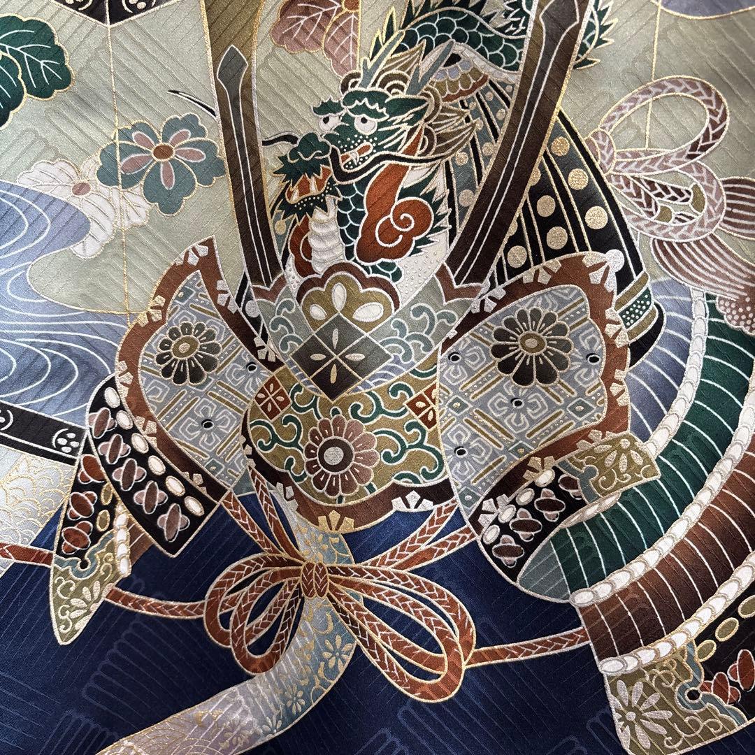 No.12正絹男の子お祝い着　のしめ　　産着　七五三　 新品未使用