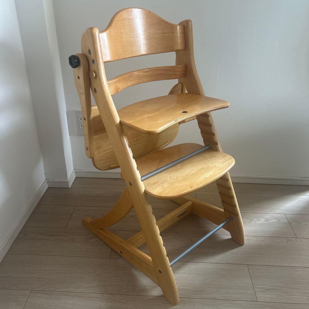 送料込！大和屋すくすくチェア　ハイチェア　消毒済