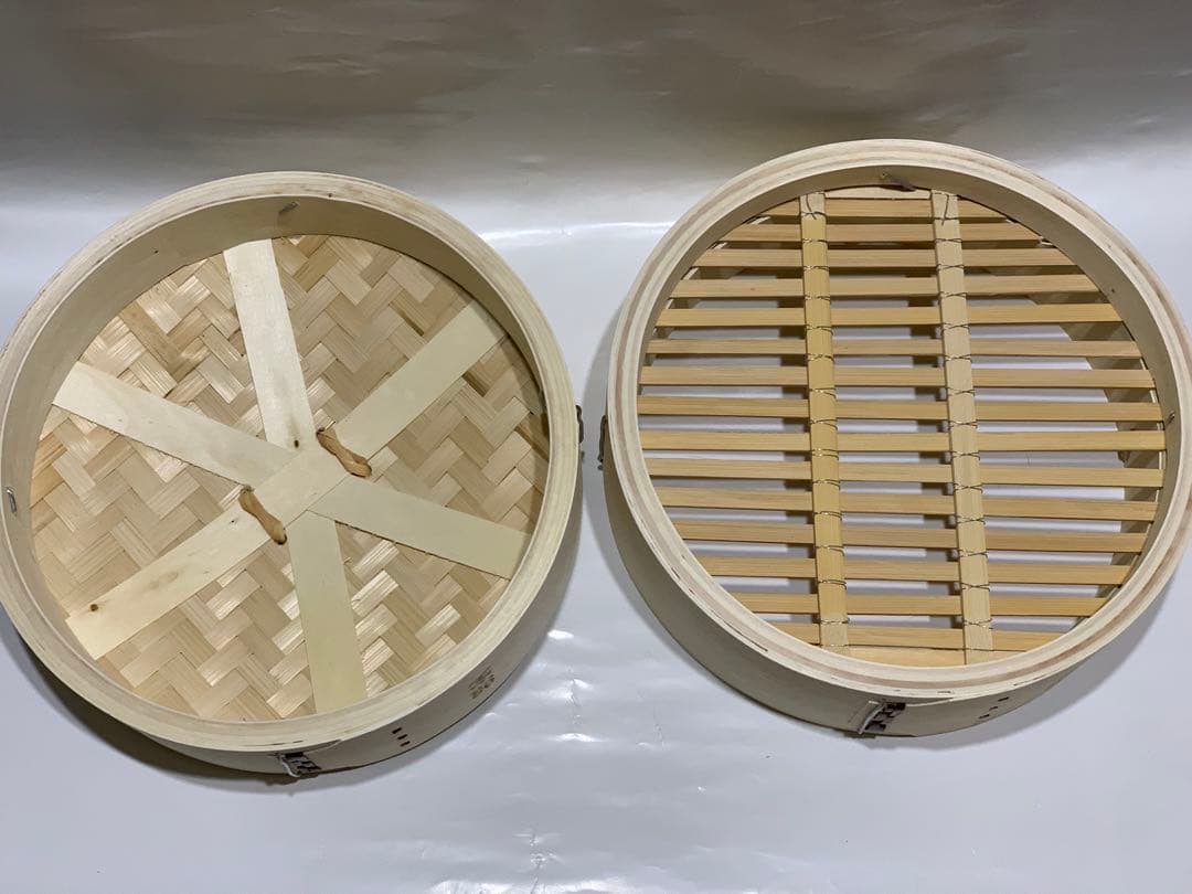 白木蒸籠２７センチ2段・蒸し板セット