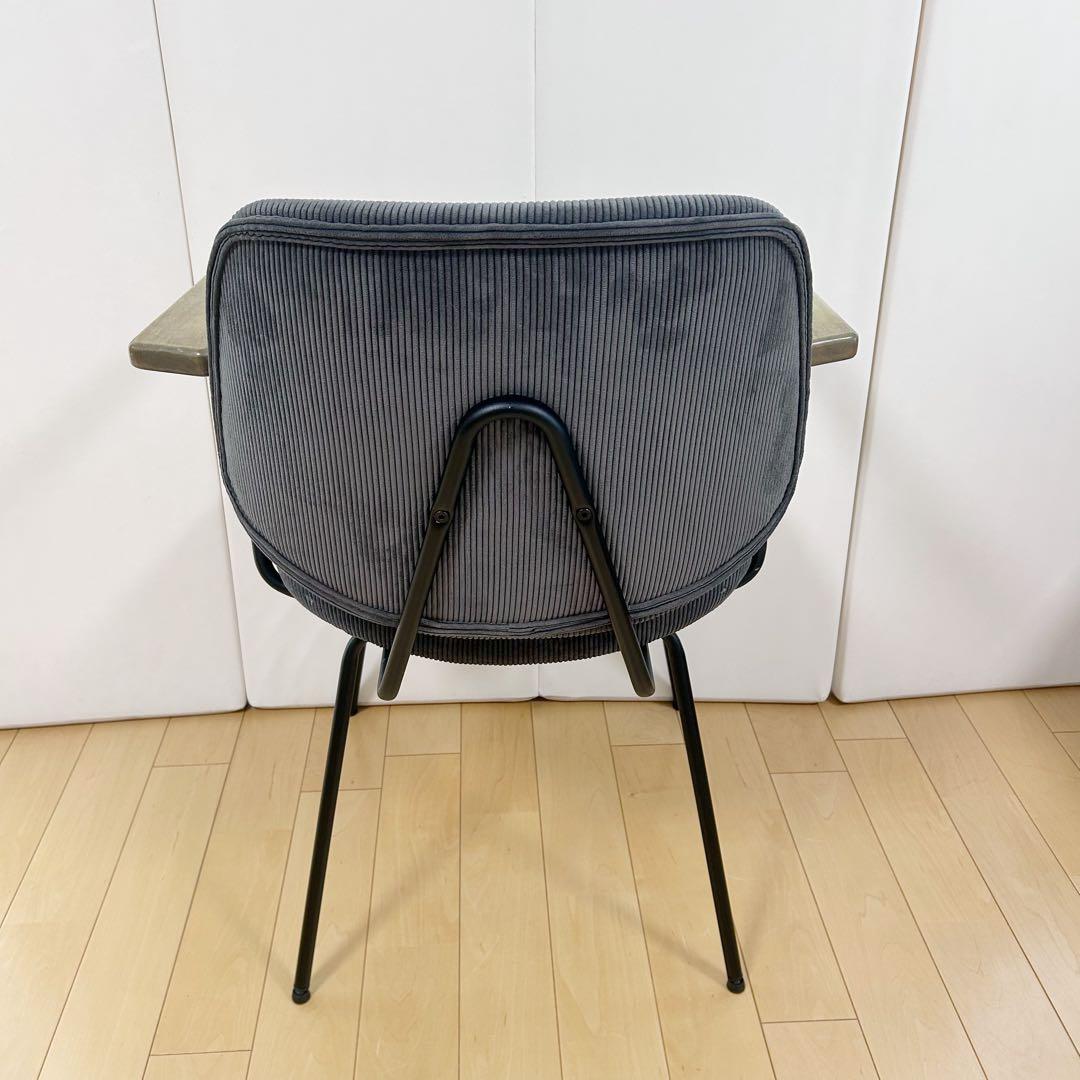 アンティーク アーム付　コーデュロイ ブラックアイアン　モダン Menoa天然木