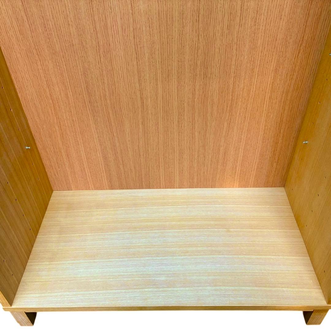 【美品】無印良品 MUJI タモ材 木製収納 本棚 書棚 7段 ブックシェルフ