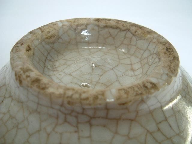 茶碗■金海手茶碗 石碗 お茶道具 抹茶碗 骨董品 貫入 時代物 箱■