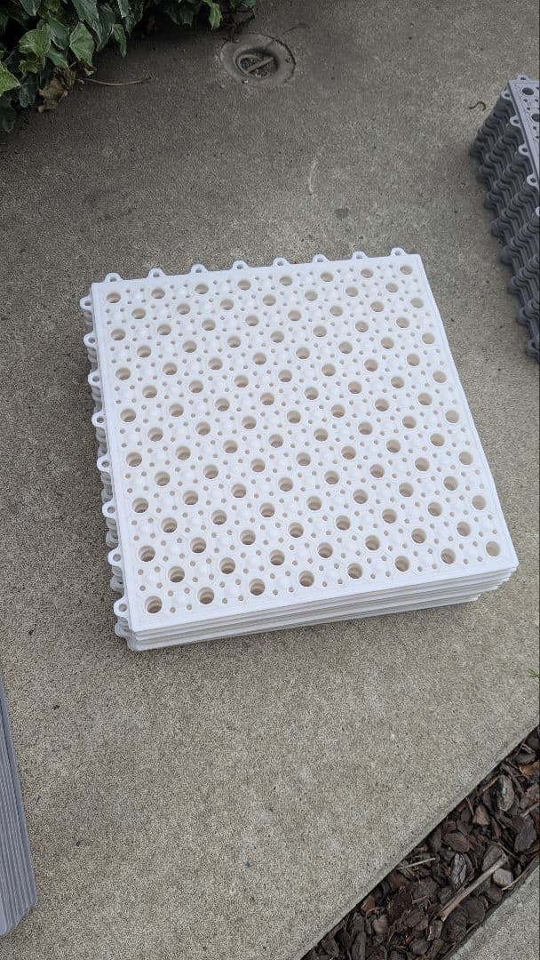 MILIMAT 滑り止めお風呂マット ホウイト20枚＋グレー20枚