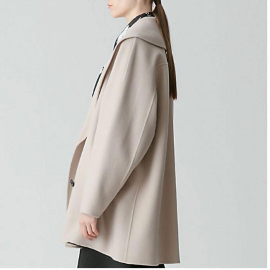 allureville ミドルコート ショールカラー ウール カシミヤ混