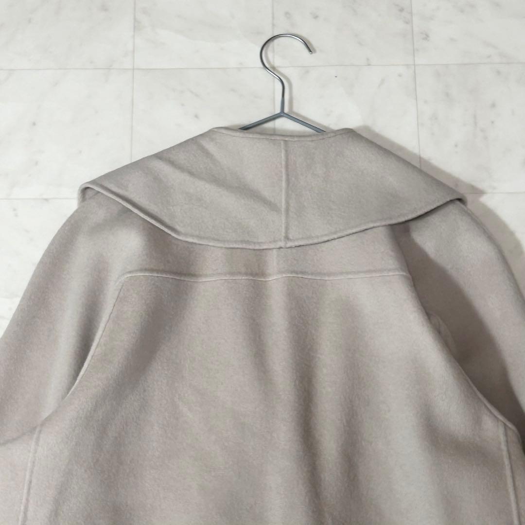 allureville ミドルコート ショールカラー ウール カシミヤ混