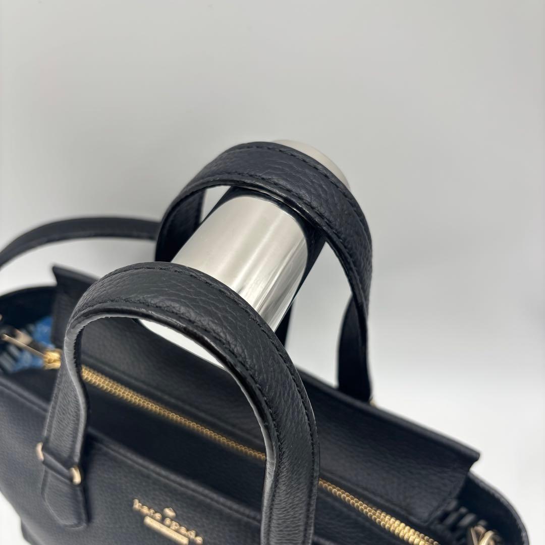 Kate Spade ショルダーバッグ 2way シボ革 ブラック 卒業 入学
