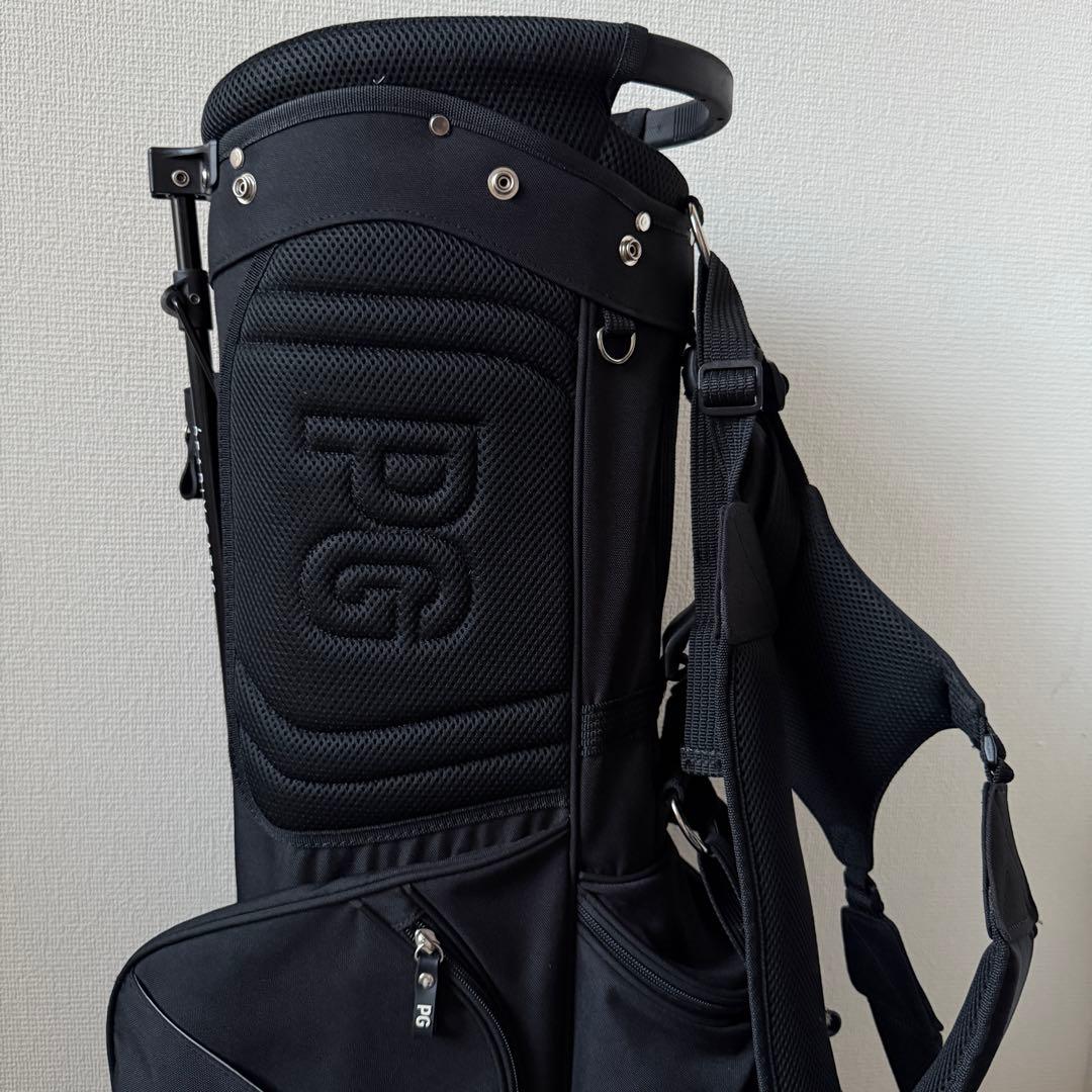 美品　パーリーゲイツ　キャディバッグ　黒　ブラック　ショルダー式　スタンド式