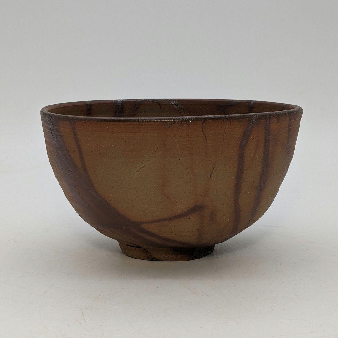 岡山県重要無形文化財 浦上善次 備前焼 緋襷茶盌 共箱合布 抹茶碗 抹茶茶碗