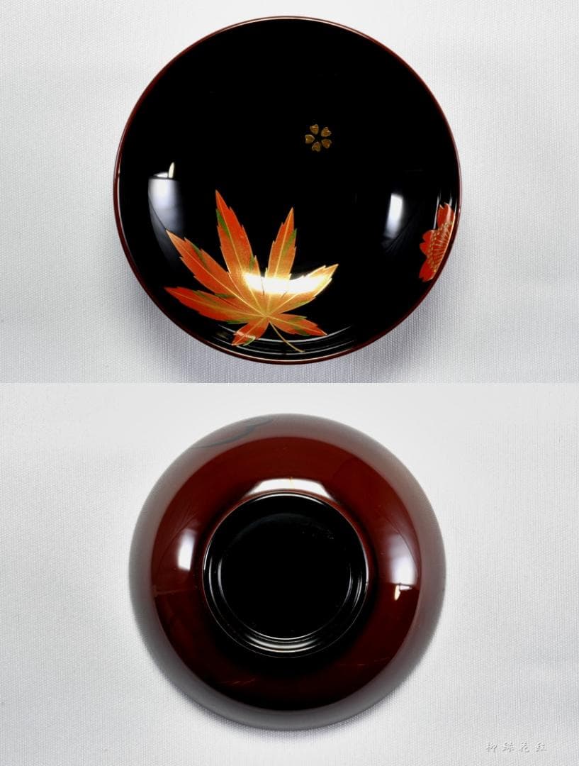 【Lemon】祥明 輪島塗 春秋蒔絵 箸洗 五 共箱 箱瀬淳一