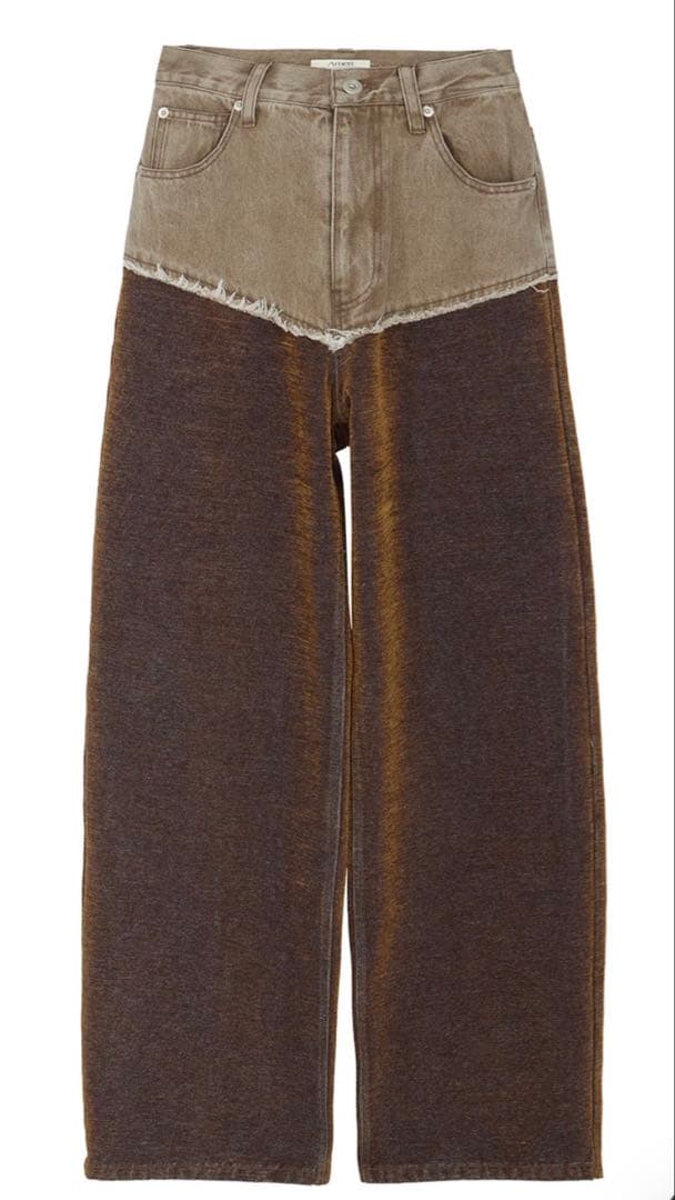 アメリヴィンテージ　FLOCKY SWITCHING DENIM PANTS