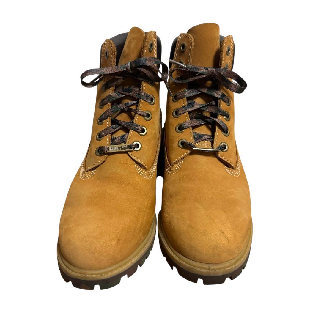 【希少】timberland ティンバーランド 迷彩ソール 迷彩シューレース