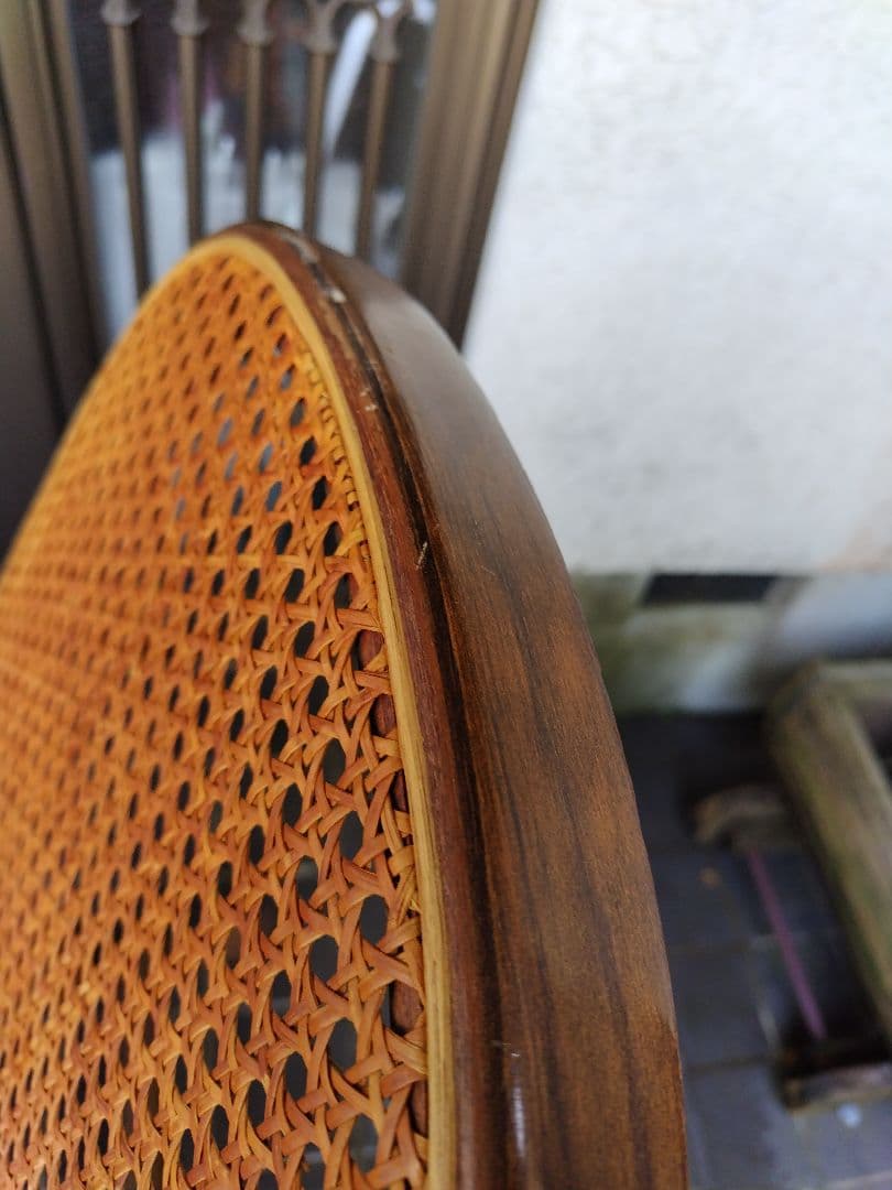 ラタン ロッキングチェア 洋風家具　藤椅子　 昭和レトロ アンティーク