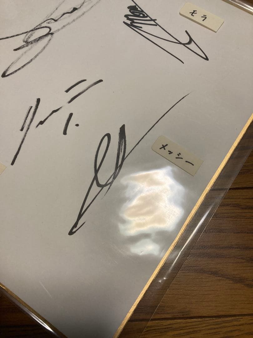 バルセロナ　サイン色紙セット　2004年ジャパンツアー　ロナウジーニョ　メッシ