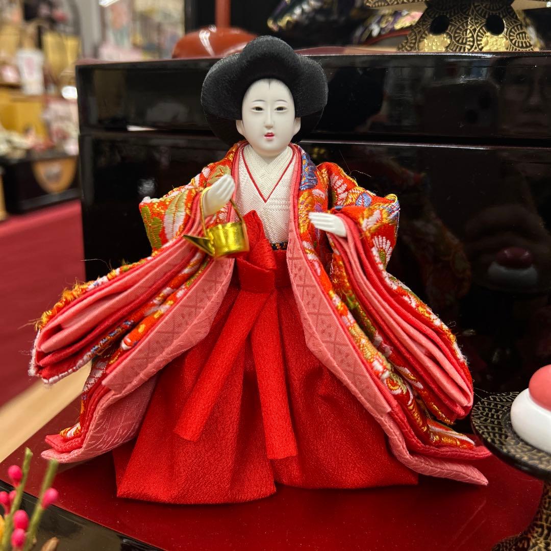 ＊木製三段収納5人飾り＊