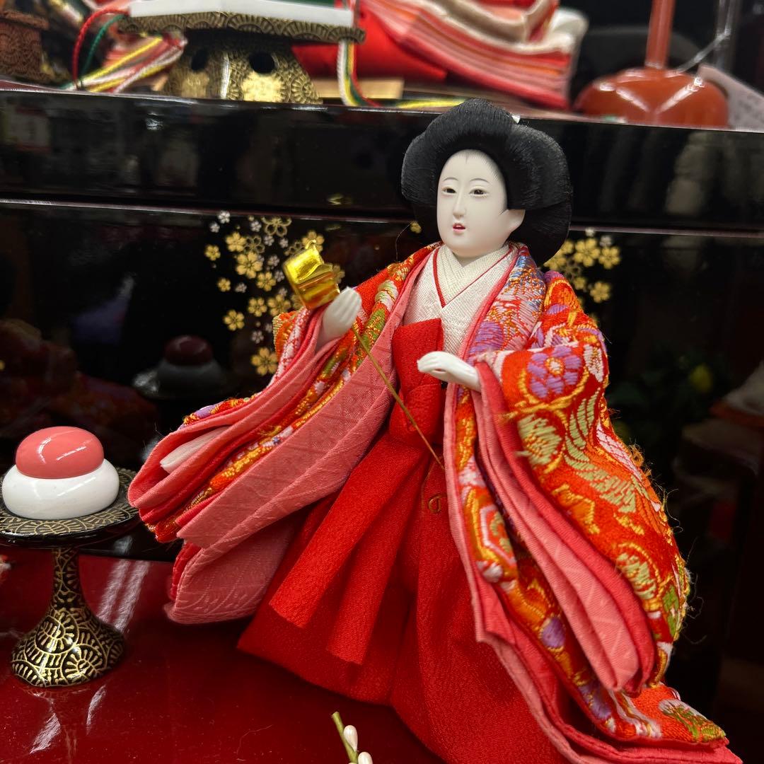 ＊木製三段収納5人飾り＊