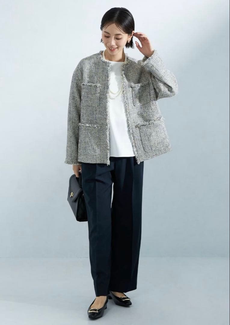 green label relaxingミックスツイードライク ジャケット