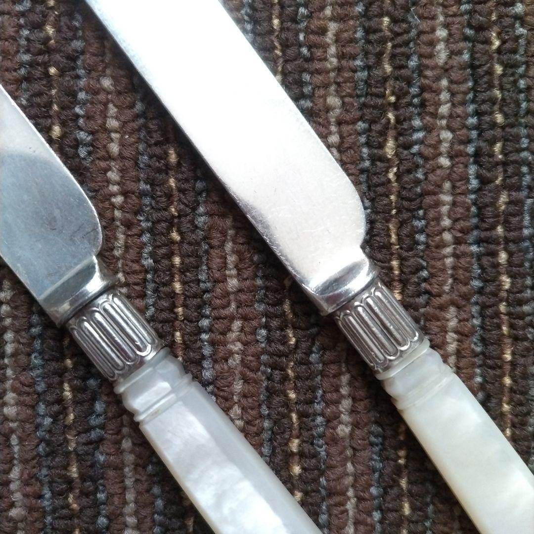 HARWOOD　マザー・オブ・パール　白蝶貝　EPNS　デザートナイフ　２本