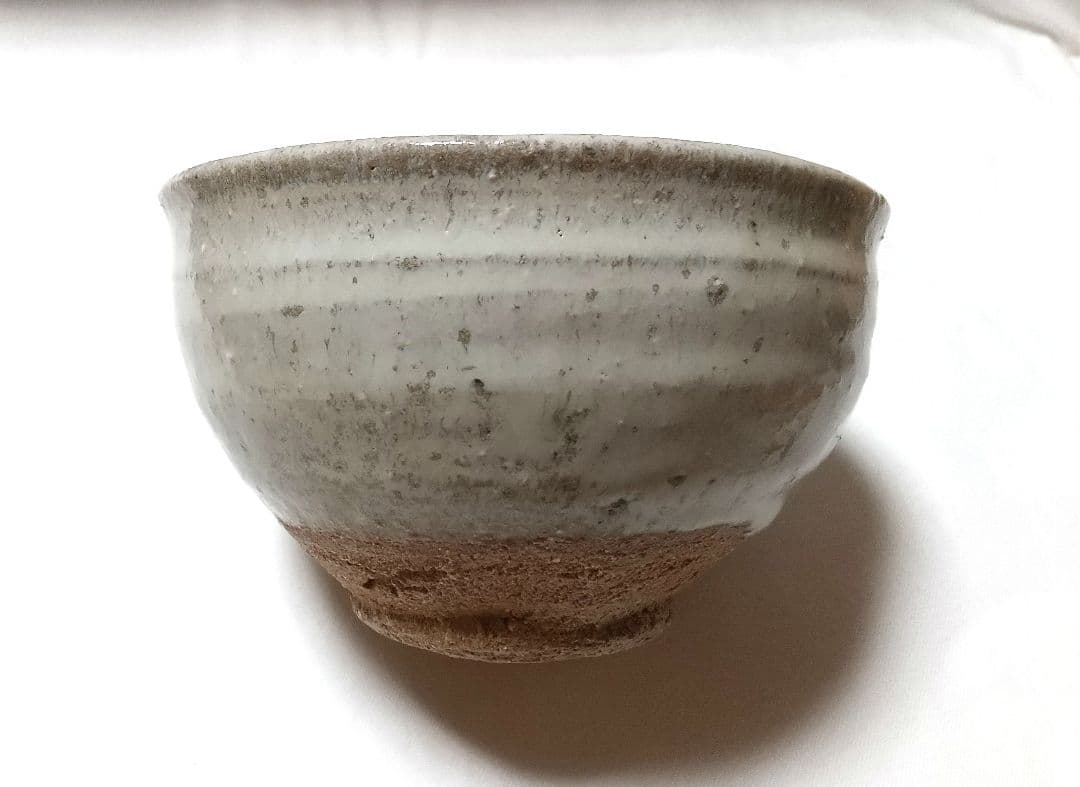 西岡小十 絵斑唐津茶碗 共箱 共布 栞 未使用品