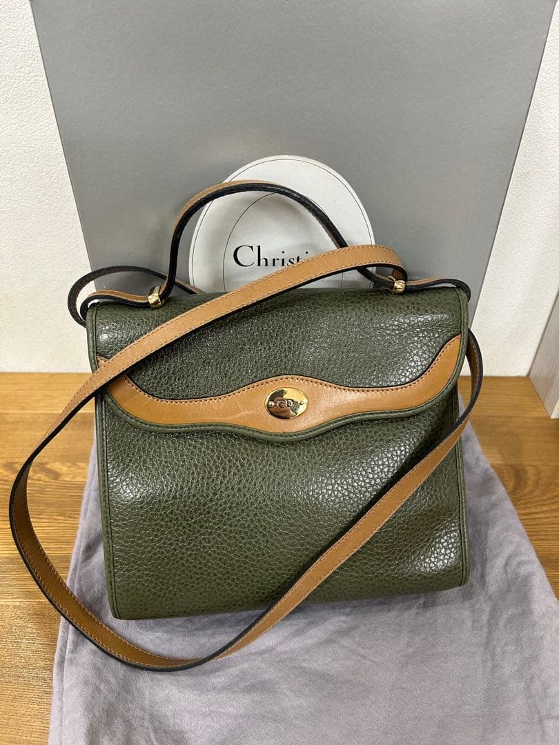 ✨本物✨クリスチャンディオール CDロゴ レザー ハンドバッグ ミニトートバッグ