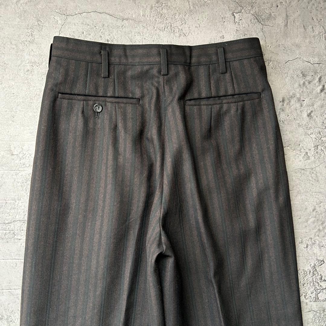 極美品 Y's for men ストライプ 2B セットアップ スーツ 茶黒